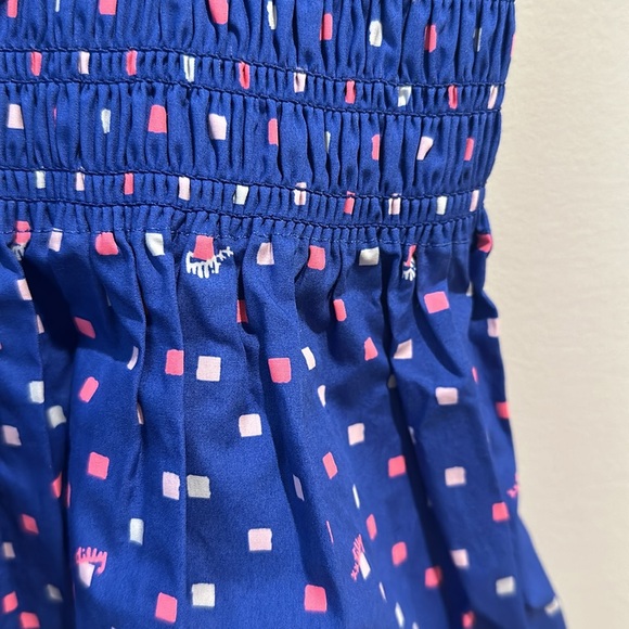 NWT Lilly Pulitzer Rivera Smocked Top Tie Shoulder Peplum Top XL - Picture 6 of 9